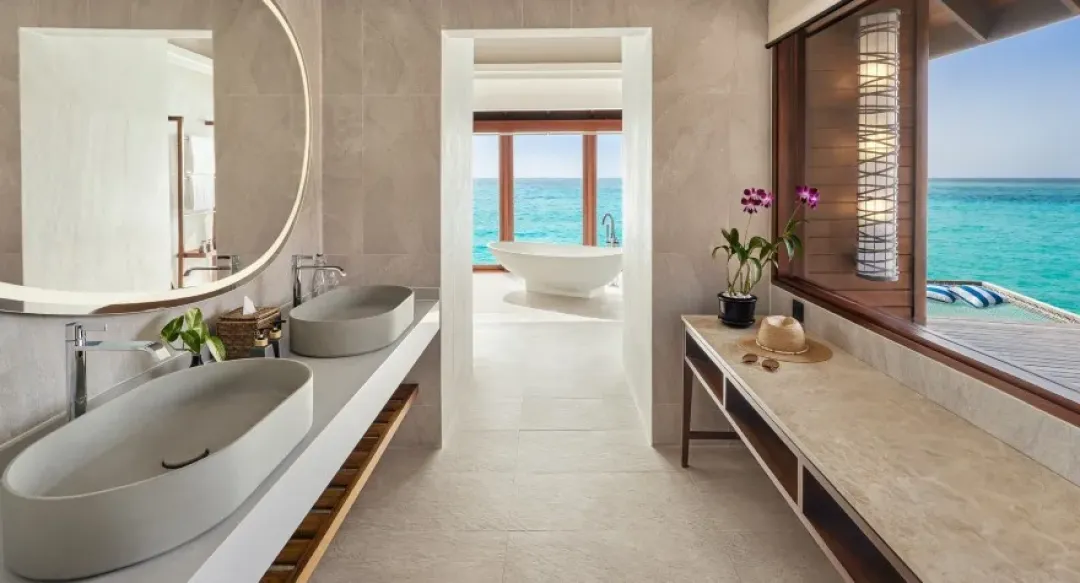 SUNSET OVER WATER VILLA - Bathroom View
