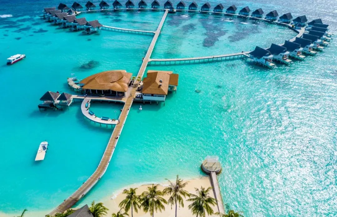 Centara Grand Island Maldives - Aerial View of the Resort