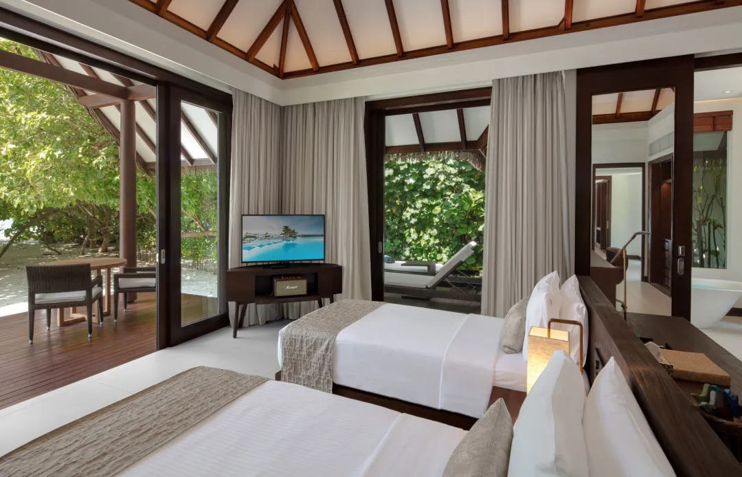 Two Bedroom Family Pool Beach Villa - Twin Bed