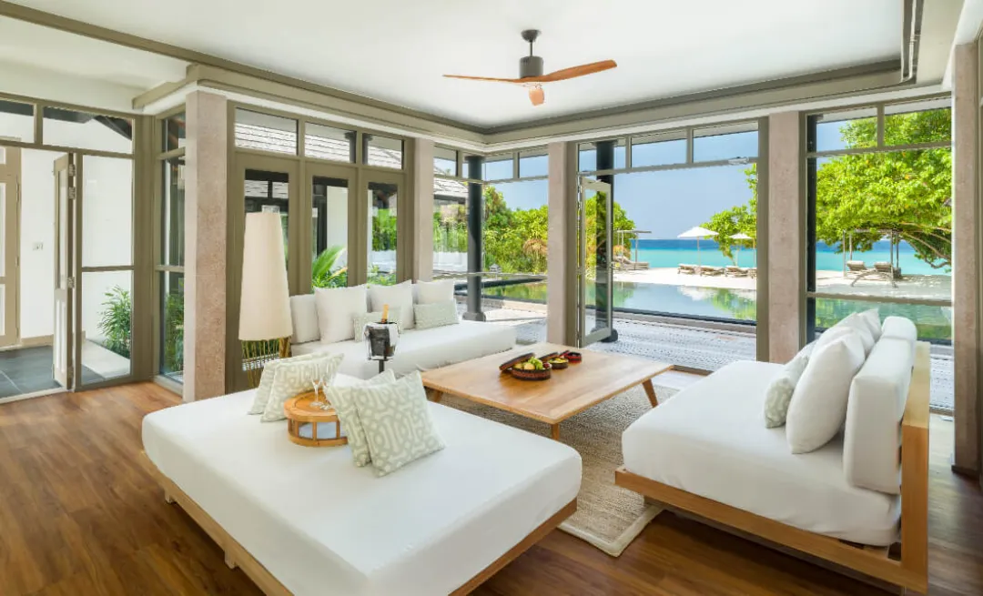 Two Bedroom Beach Residence with Family Pool & Private Pool - Living  Aeria