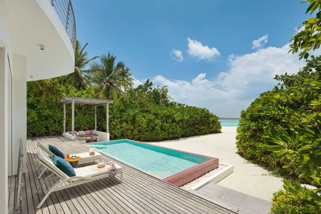 Beach Villa with Pool - Pool View