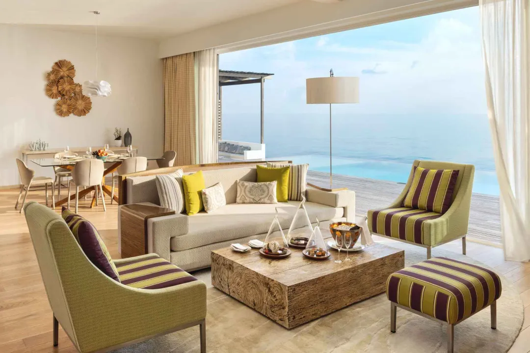 Two Bedroom Water Residence with Pool - Seating Aeria