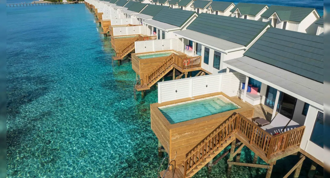 Sunrise Water Villa with Pool - Over View