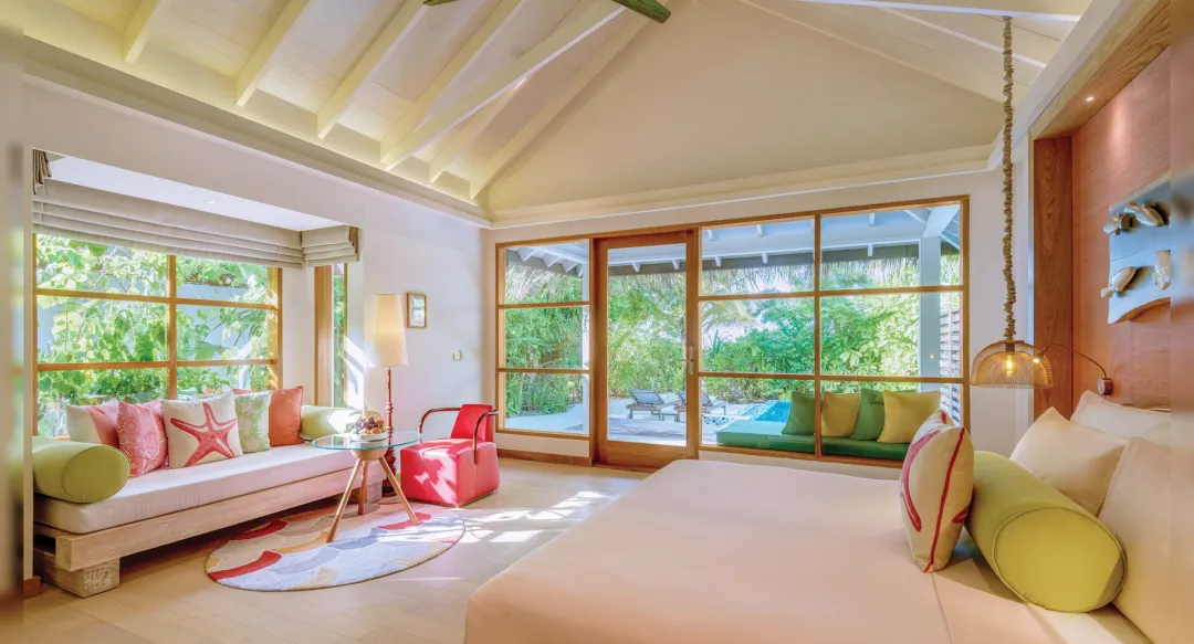 Beach Villa with Pool - Bedroom