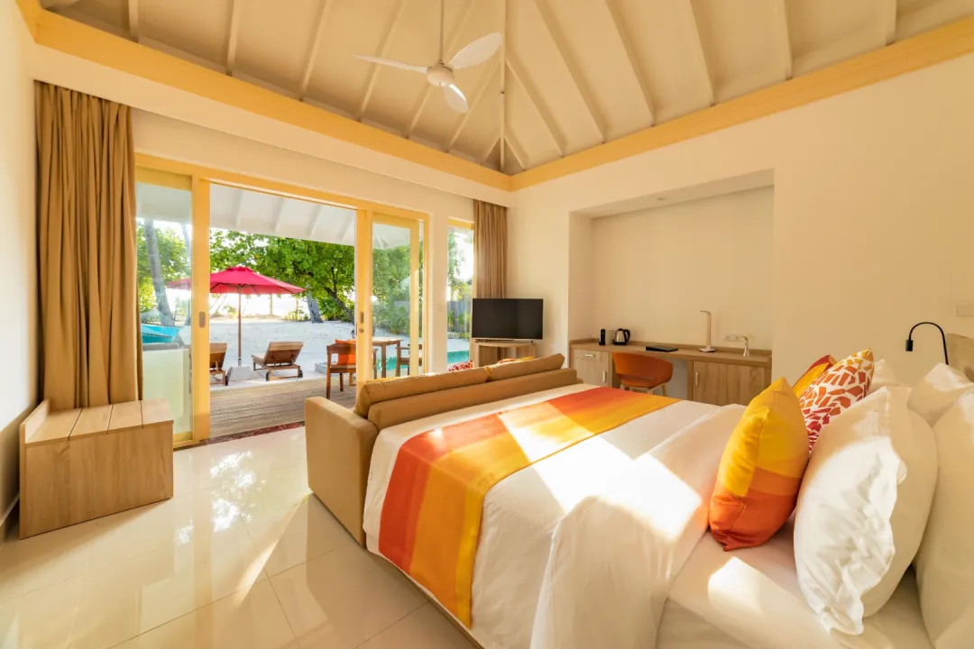 Two Bedroom Pool Beach Villa - Bedroom