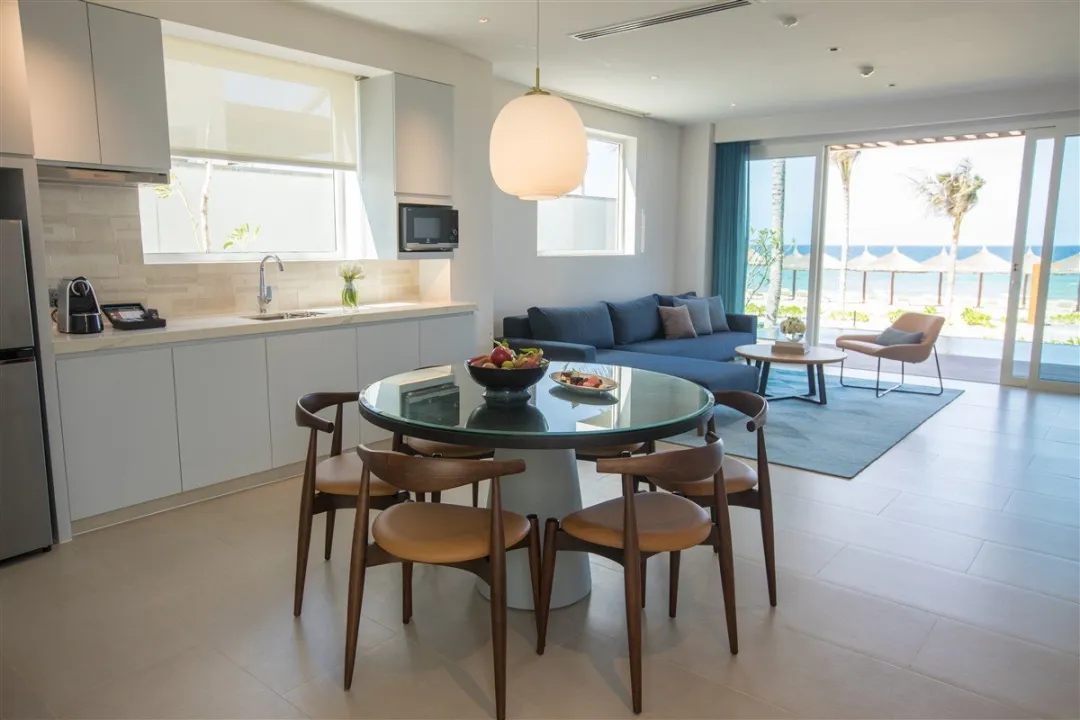 Ocean Front Pool Pavilion OneBedRoom Ground Floor - Living Aeria