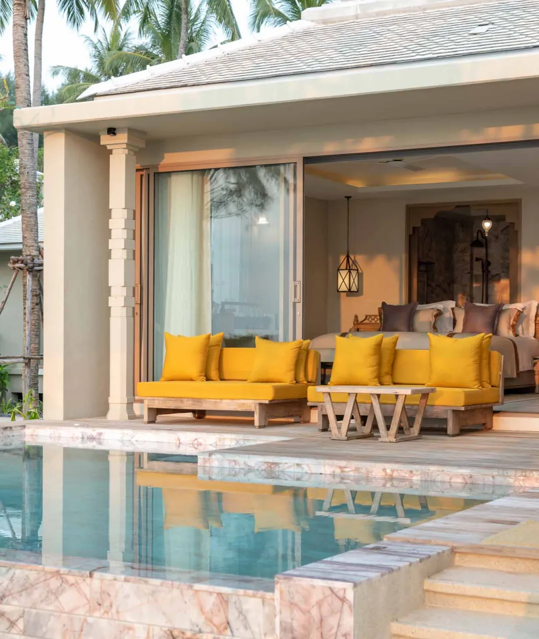 Two Bedroom Beachfront Pool Villa - Pool with Lounge