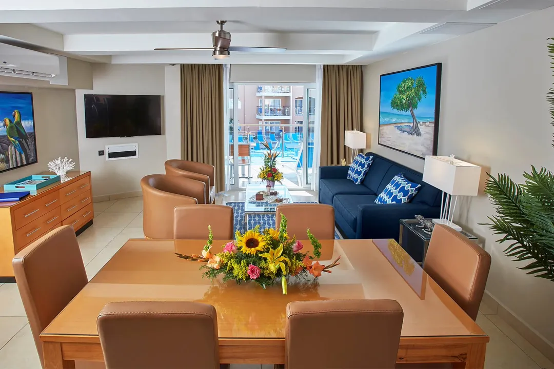 Pool View Two Bedroom Suite - Living Aeria with Pool View