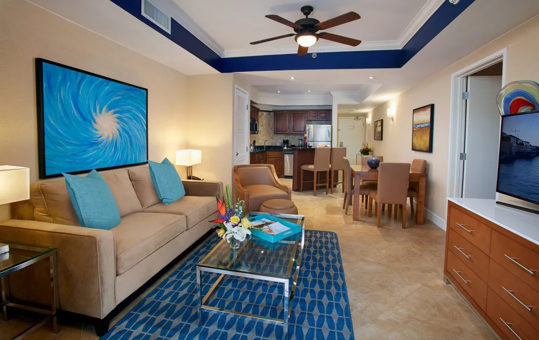 Beach Tower One Bedroom Suite - Living Aeria