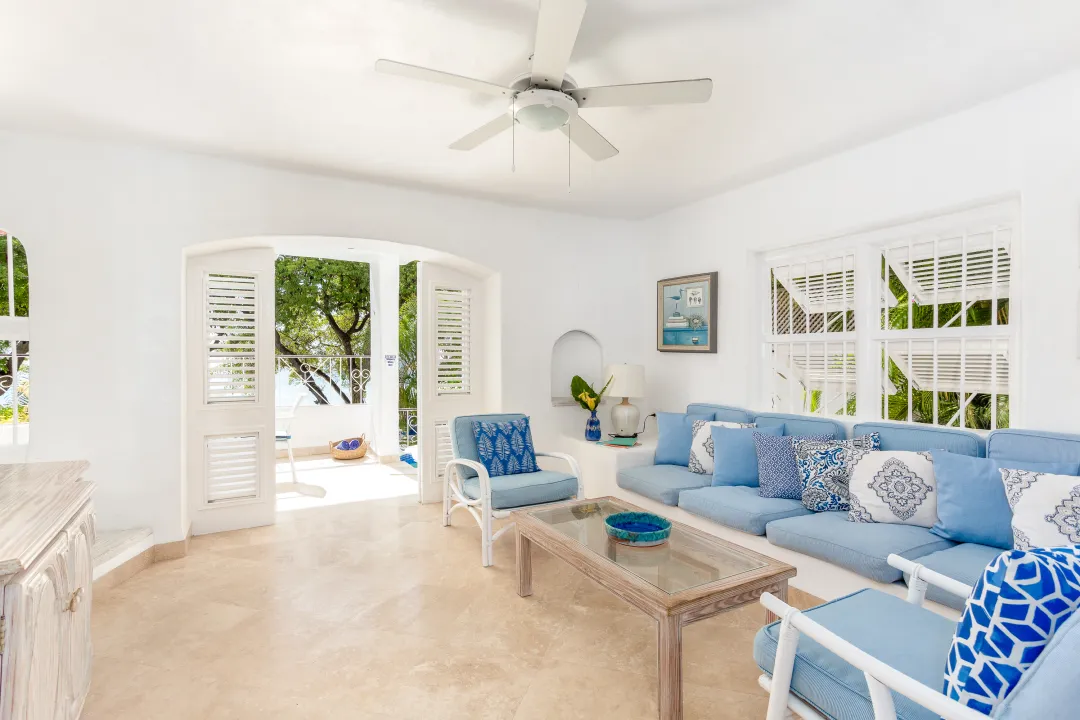 Oceanfront Three Bedroom Villa - Living Room