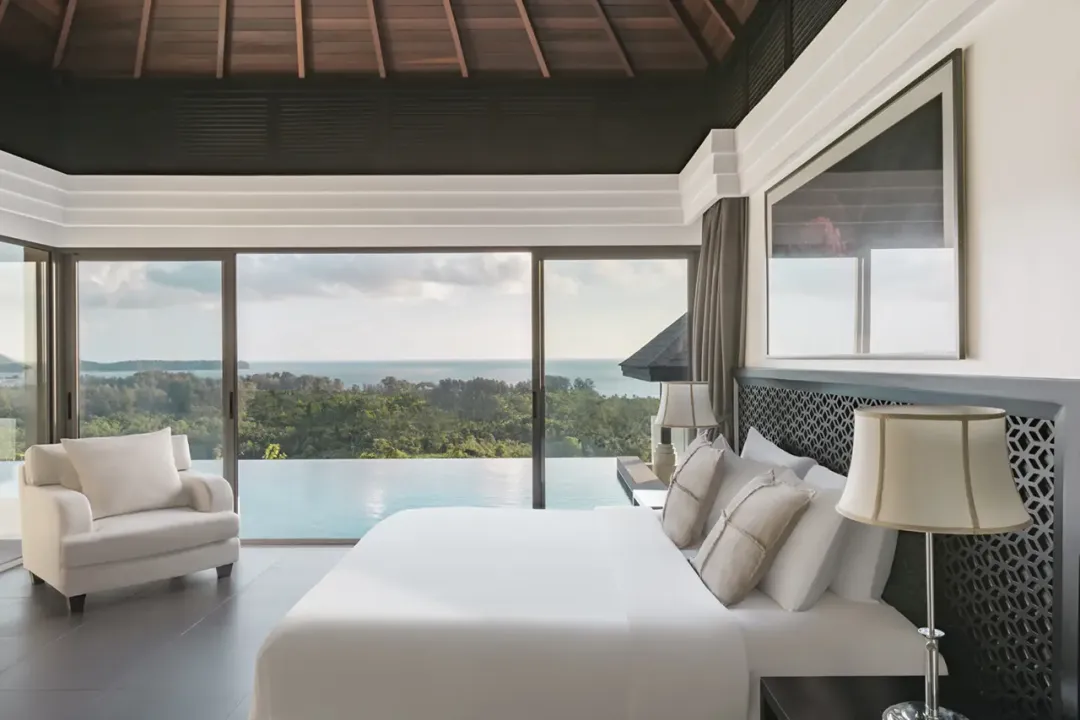 Ocean View Pool Villa - Bedroom with Pool View