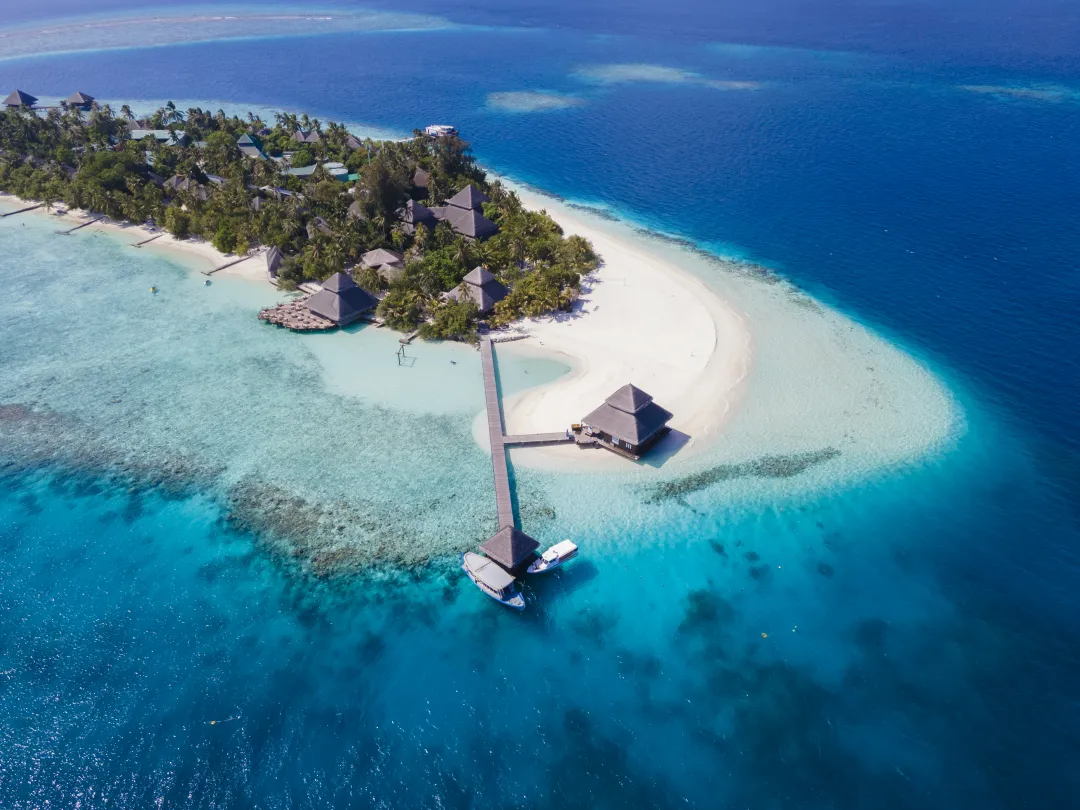 Adaaran Club Rannalhi - Arrival Jetty Aerial View