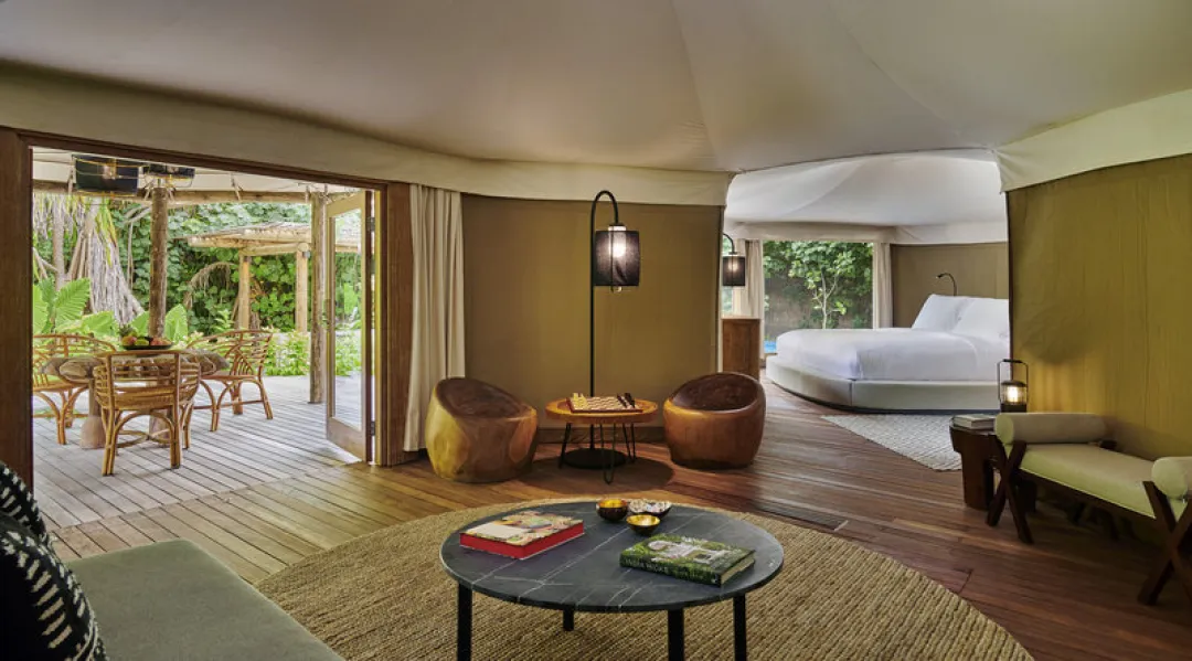 Safari Tent Villa with Pool - Bedroom