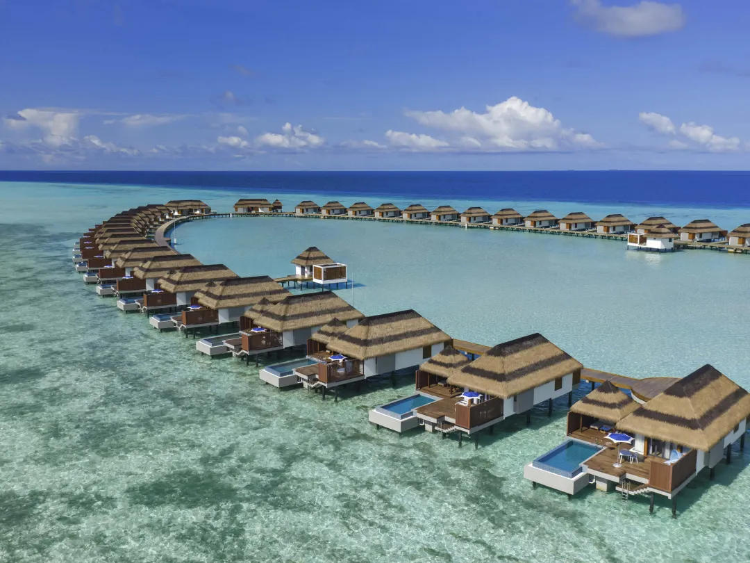 Pullman Maldives All Inclusive Resort - Ocean Pool Villa - Aerial View