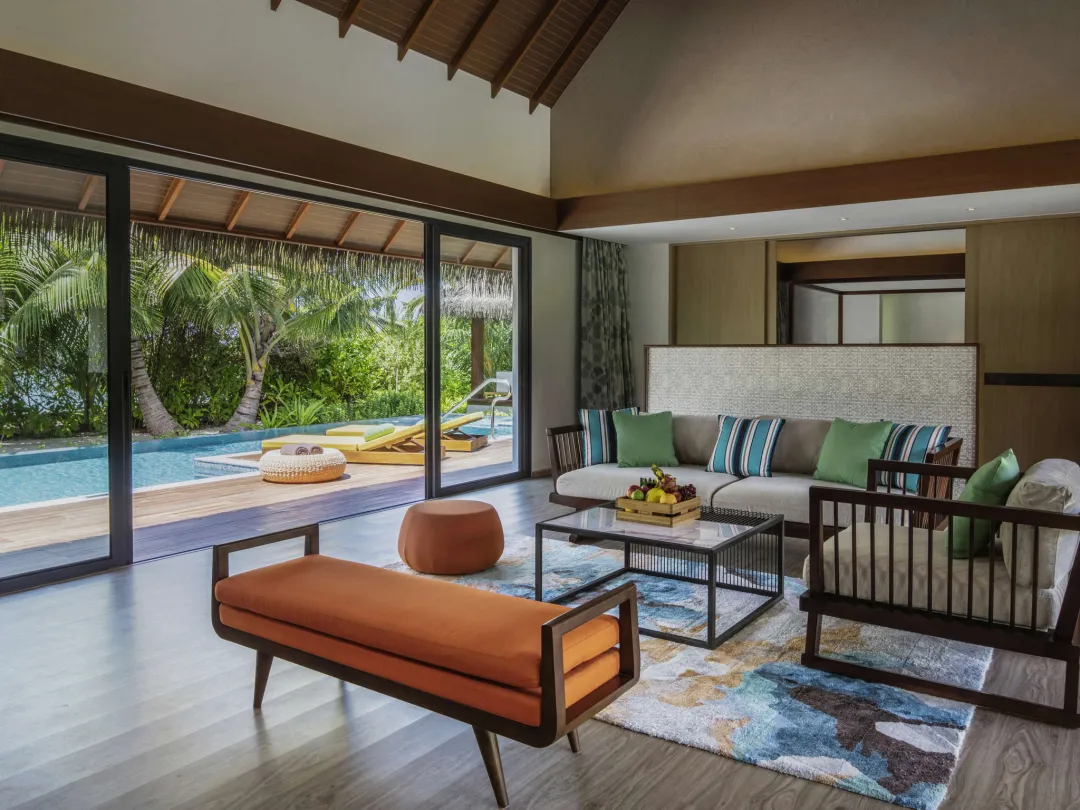 Pullman Maldives All Inclusive Resort - Two Bedroom Beach Pool Villa - Living Area