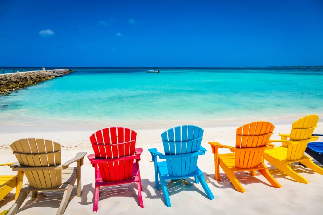 Rustic wooden adirondack chairs