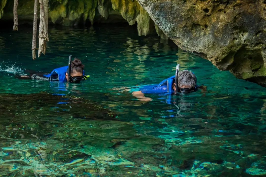 Snorkeling on a cenote