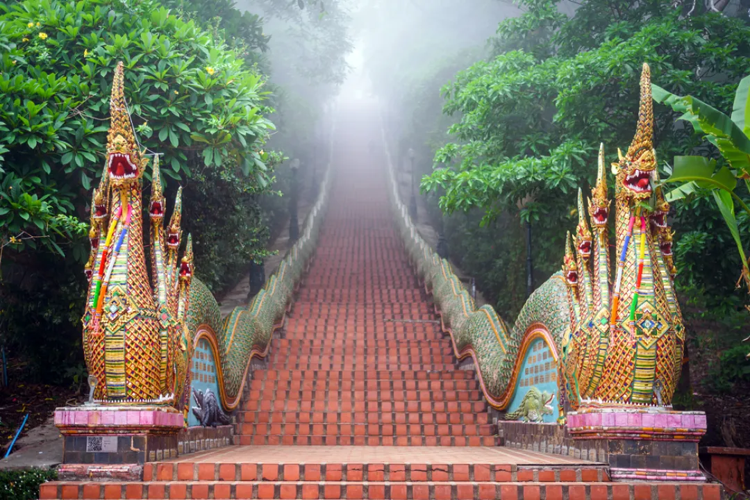 Temple Naga Stairway