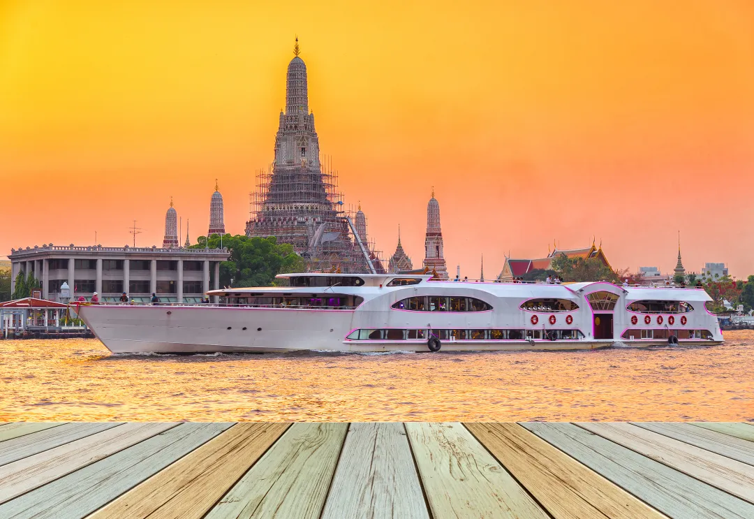 Day View of River Cruise Boat 