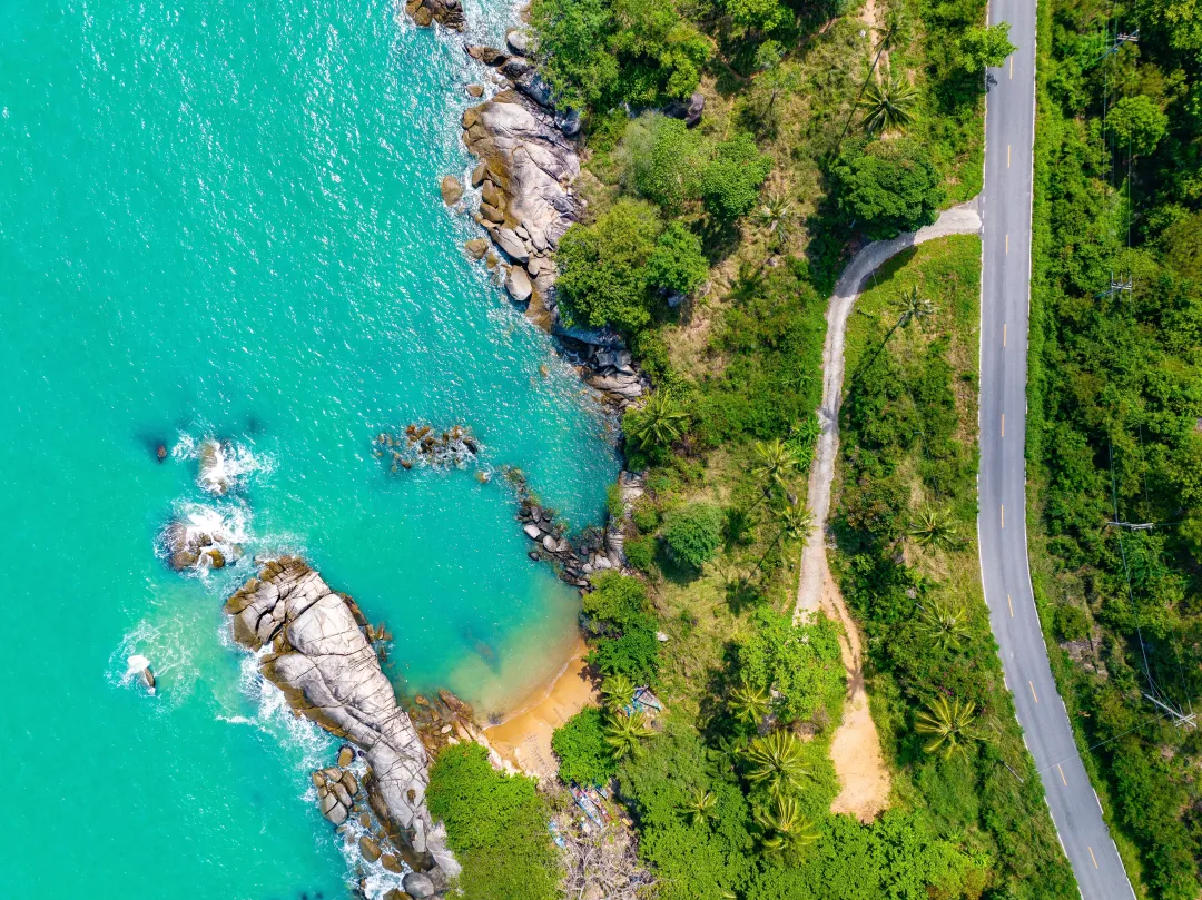 Hat Khanom beach Aerial View