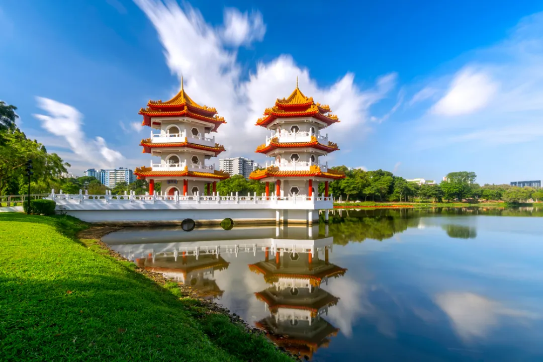 Chinese Garden Twin Pagoda