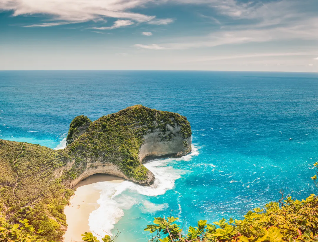 Famous T-Rex beach on the island of Nusa Penida