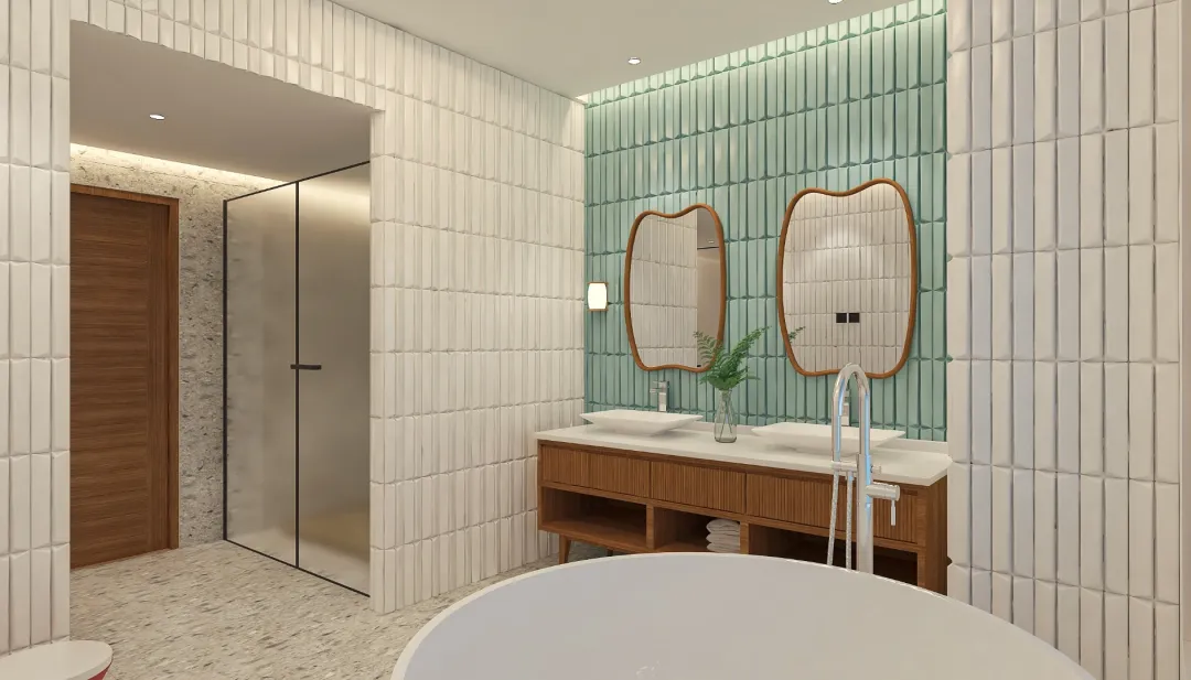 Two Bedroom Party Suite with Private Pool - Bathroom View