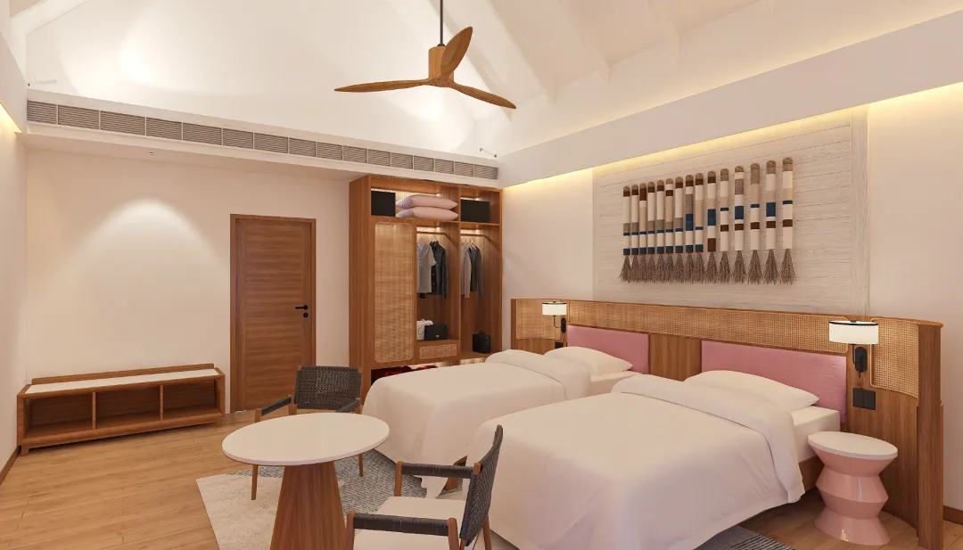 Two Bedroom Party Suite with Private Pool - Twin Bedroom