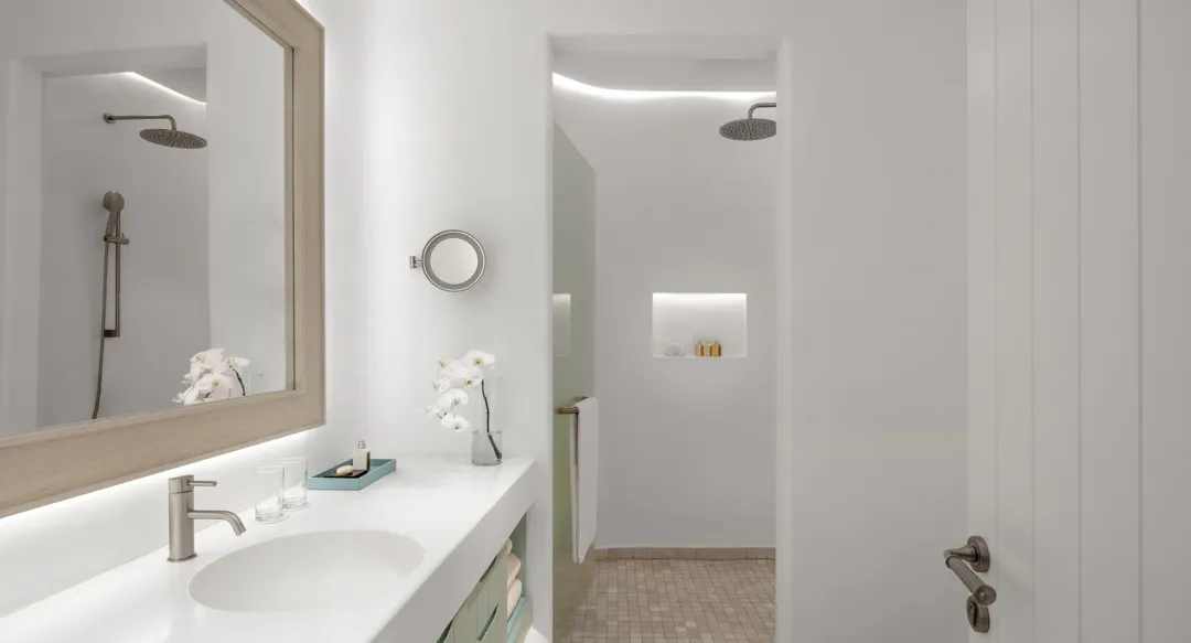 Fira Sea View Terrace Room - Bathroom