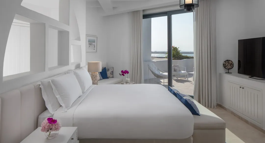 Perissa Sea View Beach Access Room - Bedroom
