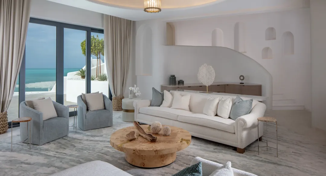 Royal Santorini Duplex Suite - Living Room