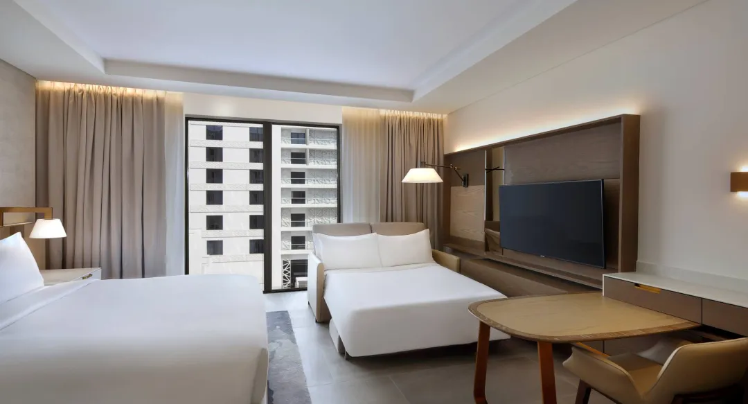Family Connecting Room with Yas Theme Park Access - Bedroom View
