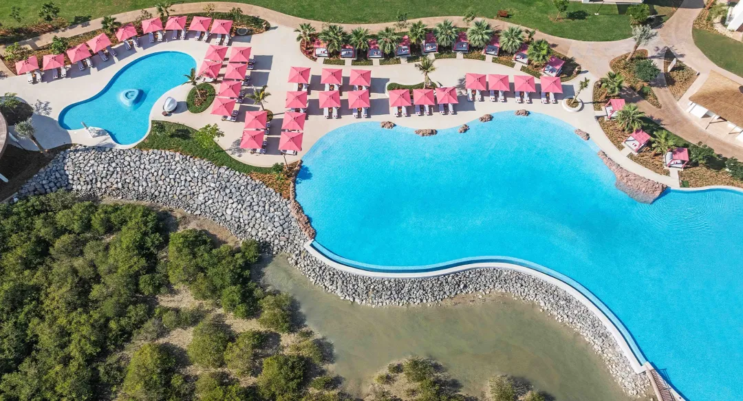 Anantara Mina Ras Al Khaimah Resort - Pool Aerial View