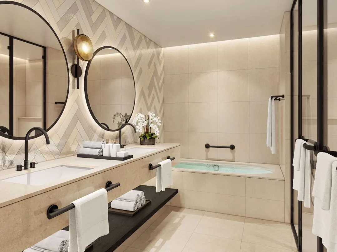 Luxury Two Queen Beds Room with Garden View - Bathroom