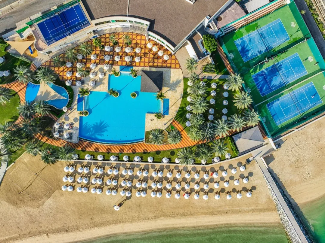 Beach Rotana Hotel Abu Dhabi - Pool Aerial View