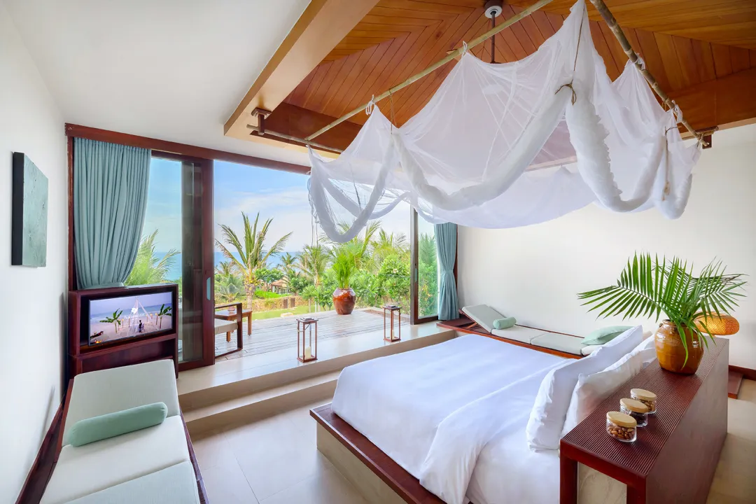 Two Bedroom Ocean View Suite - Bedroom with Sea View