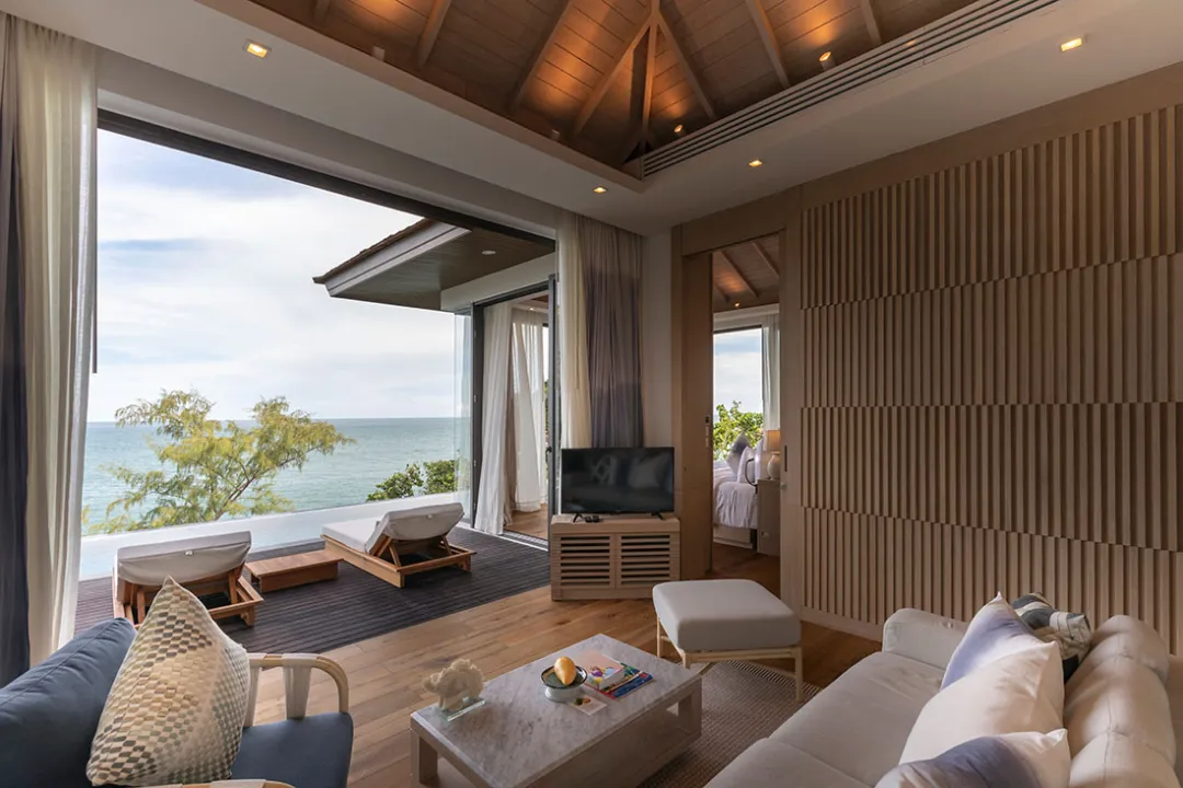 Ocean View Pool Villa - Living Room
