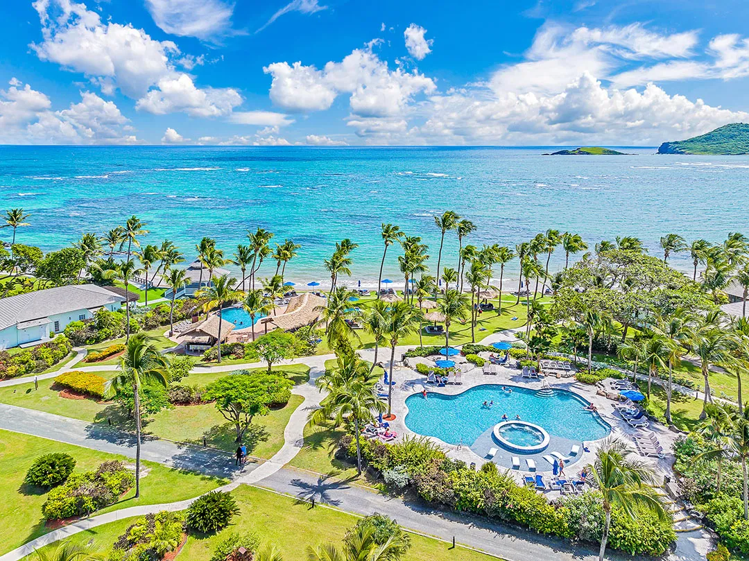 Coconut Beach Resort and Spa - Pool Aerial View