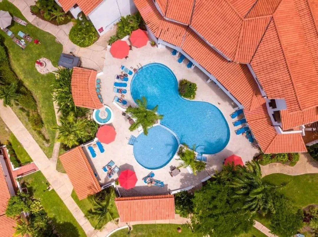 Sugar Cane Club Hotel  - Pool Aerial View