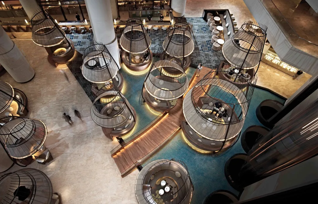Pan Pacific Singapore - Atrium Restaurant - Aerial View