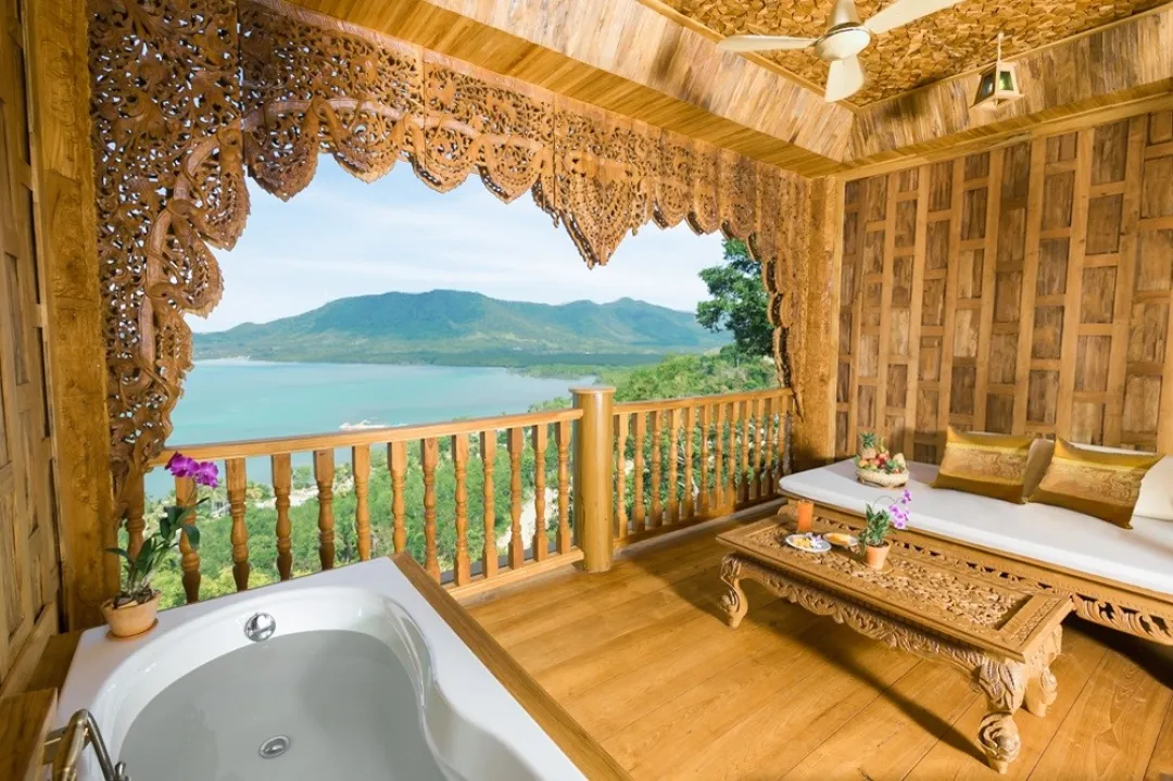 Santhiya Koh Yao Yai - Supreme Deluxe Bay View - Balcony with Bathtub