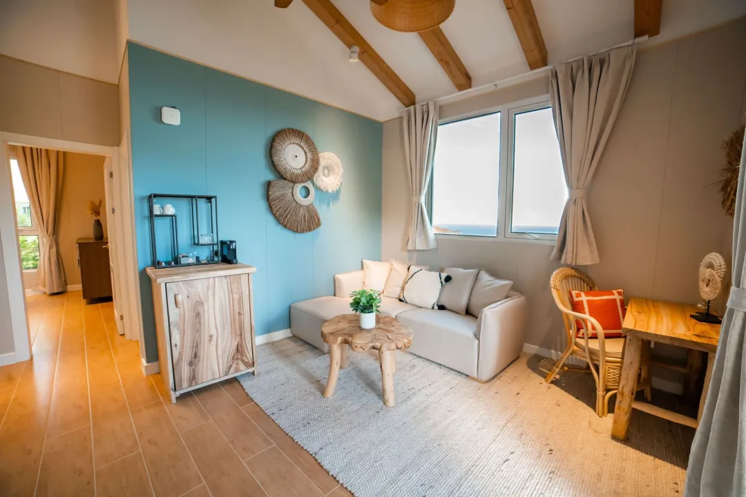 Golden Rock Dive and Nature Resort - Two Bedroom Cottage - Living Room
