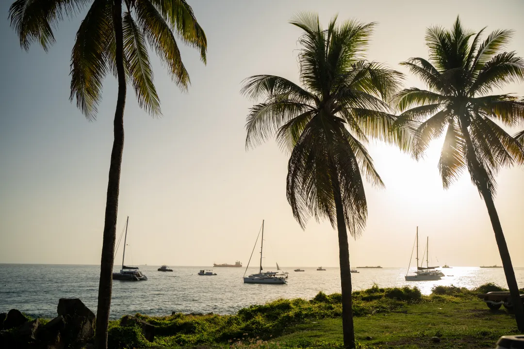 St. Eustatius Island - Yachts at Fort Oranje