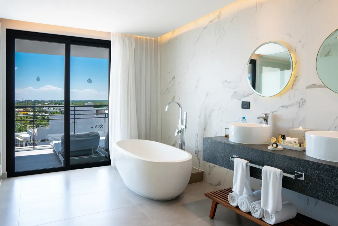 Two Bedroom Presidential Penthouse Residence - Bathroom with View