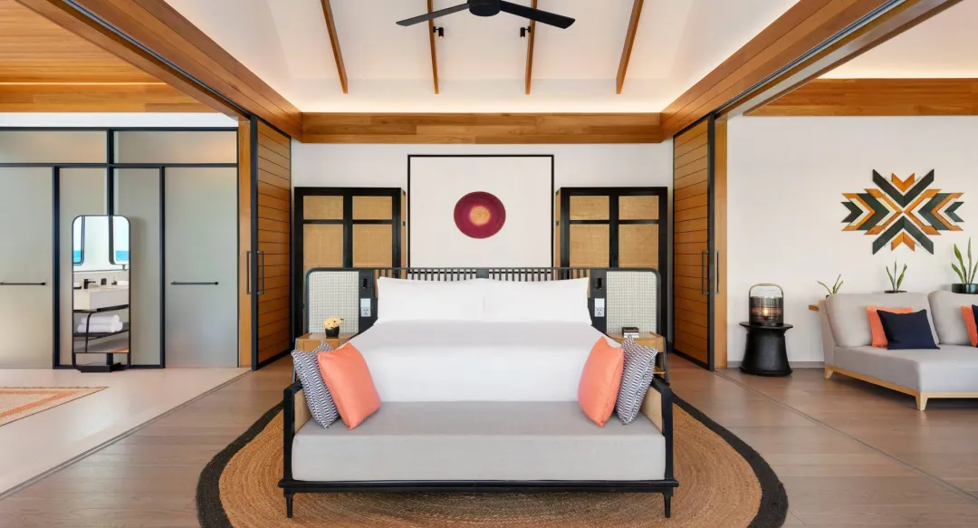 Hilton Maldives Amingiri Resort and Spa - One Bedroom Overwater Suite with Pool - Living Area