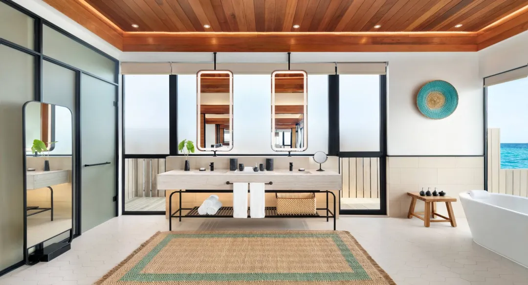 Hilton Maldives Amingiri Resort and Spa - Two Bedroom Overwater Pool Villa - Bathroom