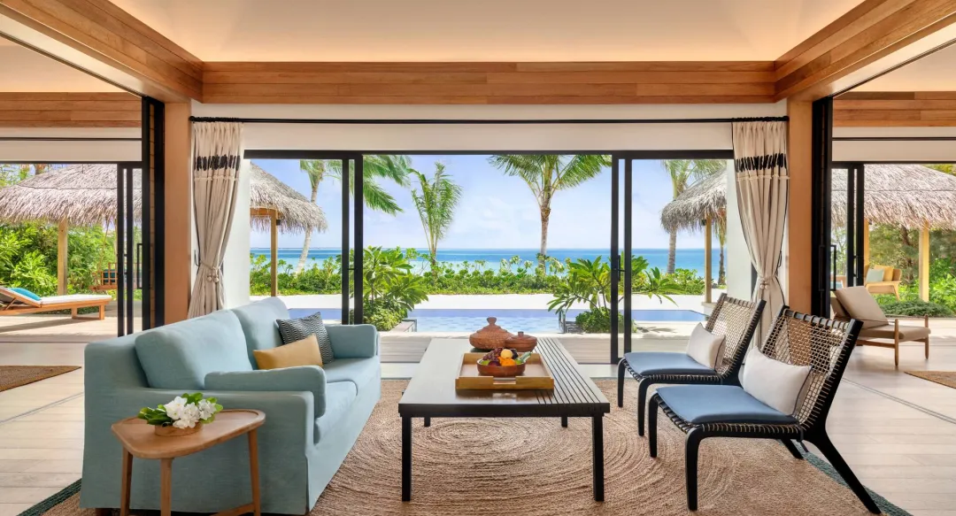 Hilton Maldives Amingiri Resort and Spa - Two Bedroom Beach Pool Villa - Living Area
