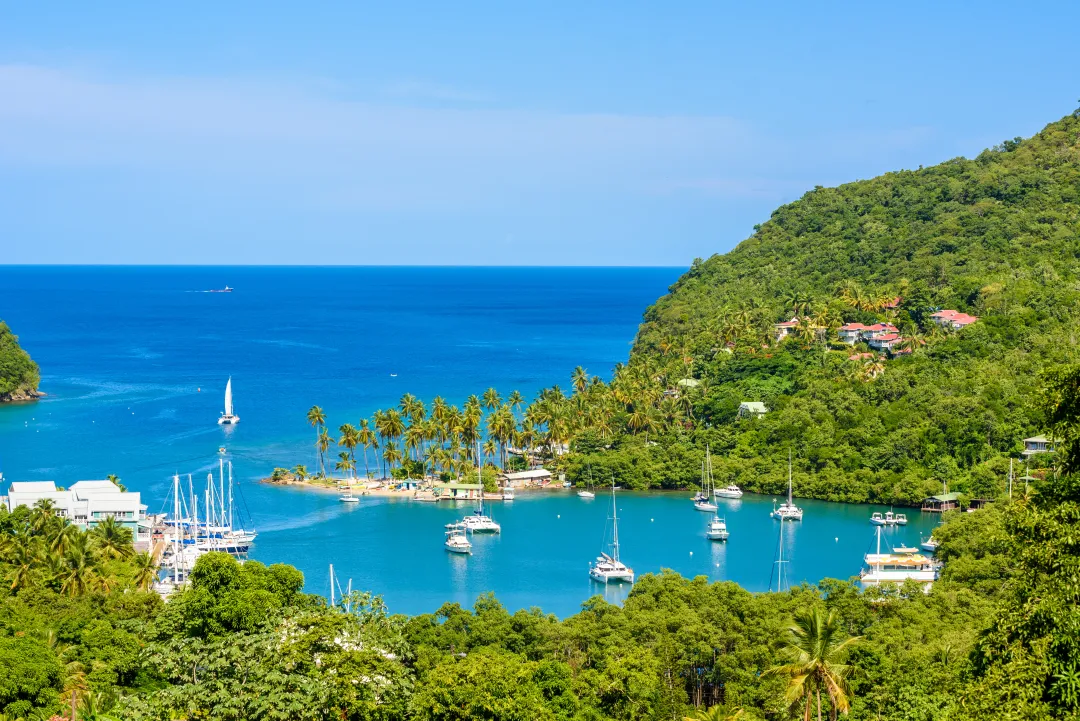 Marigot Bay in Saint Lucia