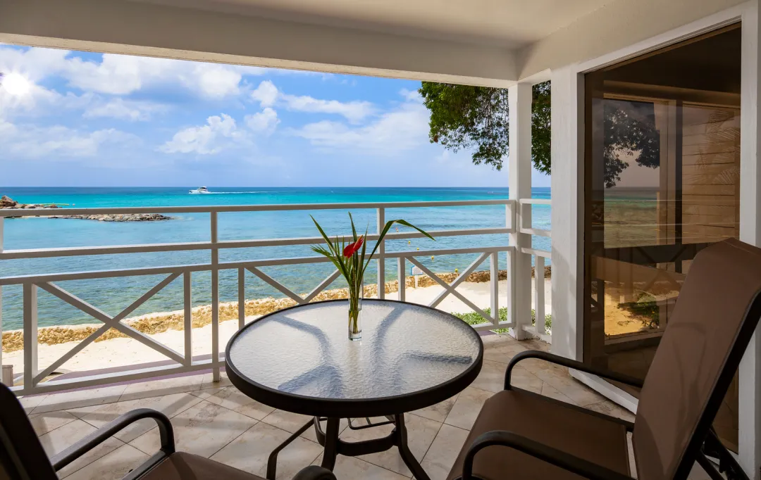 The Club Barbados  One Bedroom Ocean Front Suite - Balcony