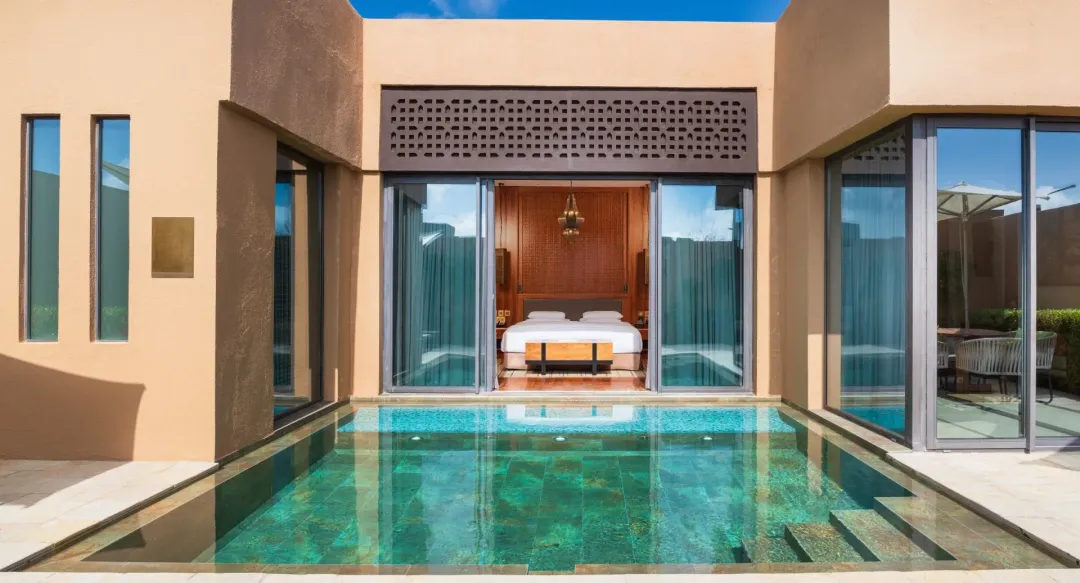 One Bedroom Garden Pool Villa - Bedroom with Pool View